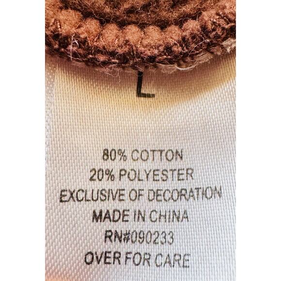 PacSun Unisex CocaCola Brown Cotton Distressed Hoodie Sweatshirt Size Large - Picture 5 of 8